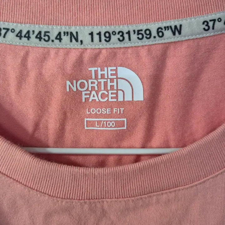 [BUNJANG] The North Face Pink Short Sleeve T-Shirt (Size L) / L 노스페이스 핑크 반팔 티셔츠