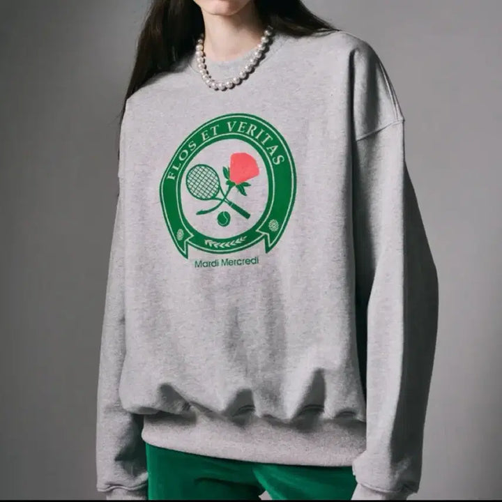 [BUNJANG] Mardi Mercredi Sweatshirt Melange Grey / 마르디 메르크디_맨투맨 스웻셔츠 멜란지그레이
