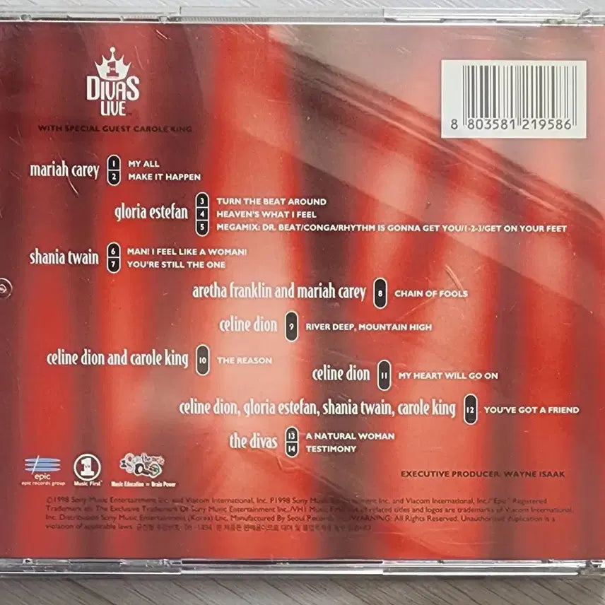[BUNJANG] VH1 Divas Live 1998 Album CD / [CD] VH1 Divas Live 앨범