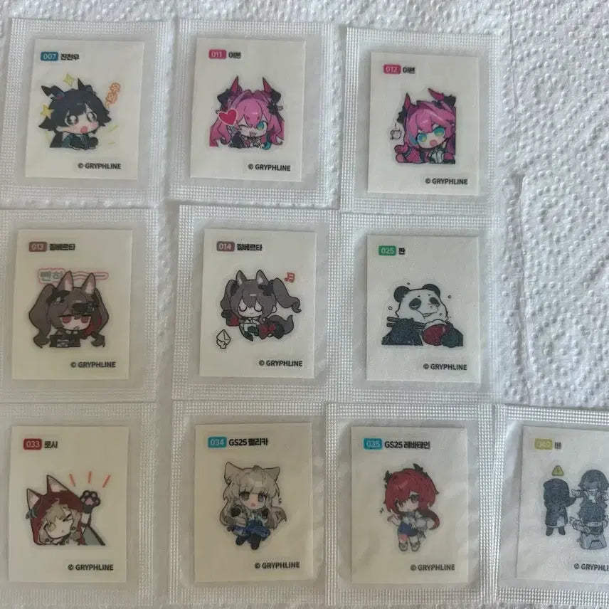 [BUNJANG] Arknights 10 Types Stickers Bundle Set / 명일방주 띠부씰 10종 판매