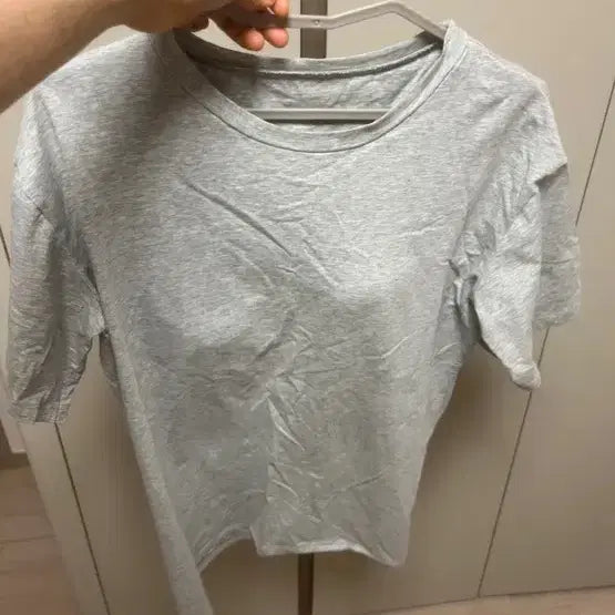 [BUNJANG] Gray Bra Pad T-Shirt / 회색 브라패드티