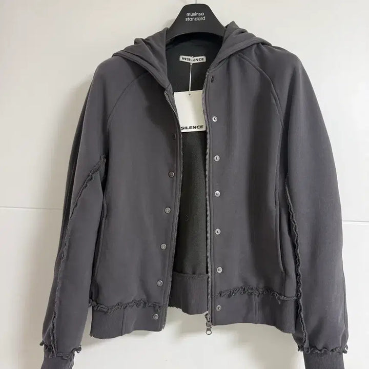 [BUNJANG] INSILENCE Sim Hoodie Zip-up Charcoal / 인사일런스 심 후드 집업 차콜
