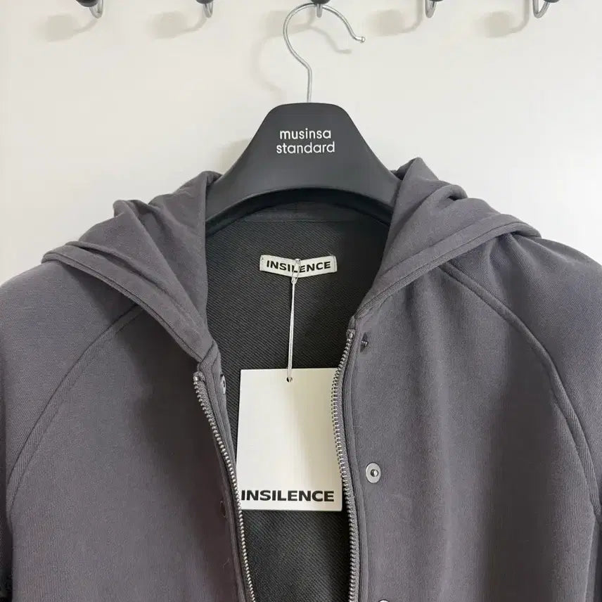 [BUNJANG] INSILENCE Sim Hoodie Zip-up Charcoal / 인사일런스 심 후드 집업 차콜
