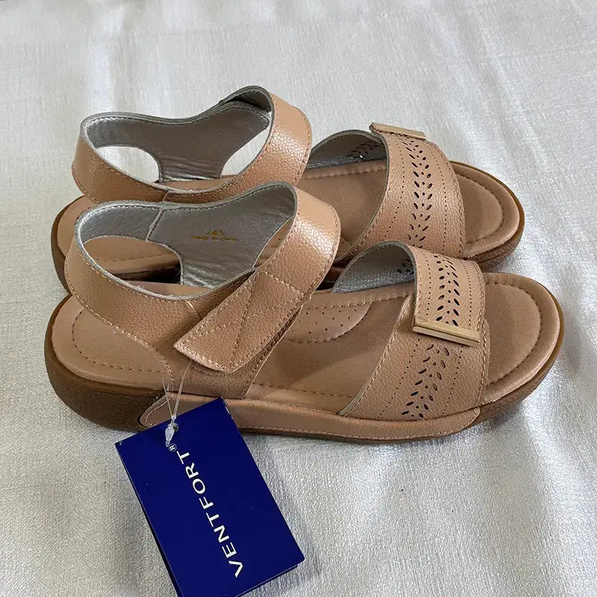 [BUNJANG] VENTFORT Punching Strap Sandals Pink Beige 245mm / VENTFORT 벤포트 스트랩 샌들 핑크베이지 245mm