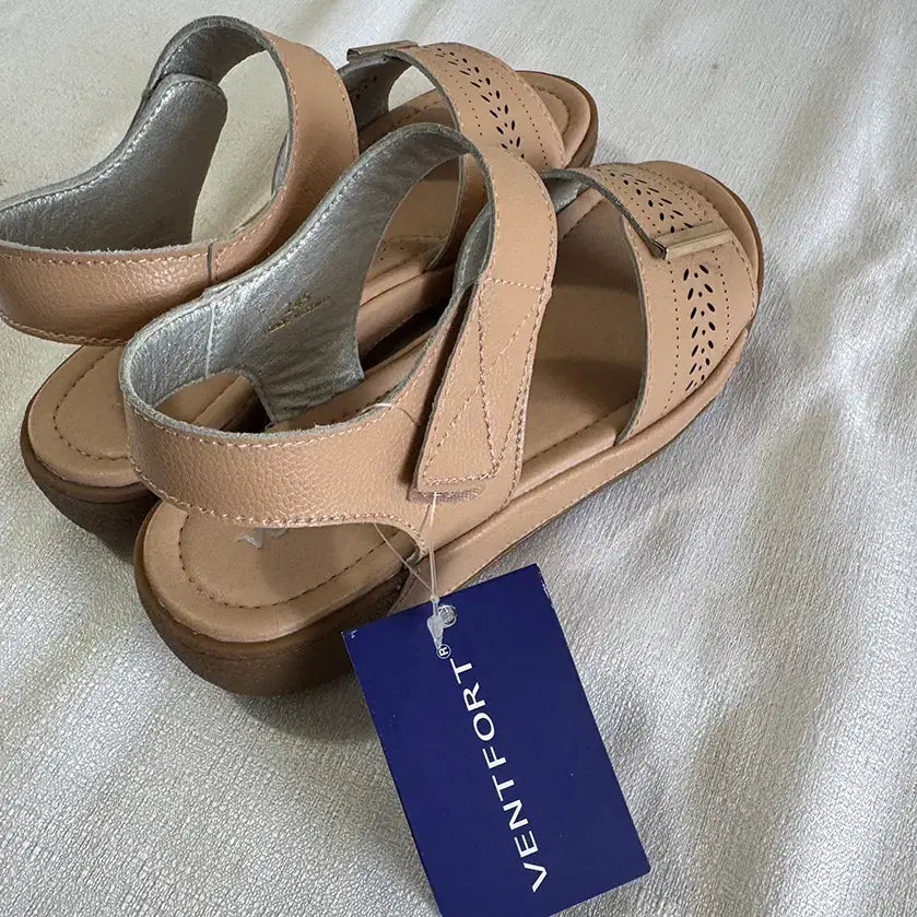 [BUNJANG] VENTFORT Punching Strap Sandals Pink Beige 245mm / VENTFORT 벤포트 스트랩 샌들 핑크베이지 245mm