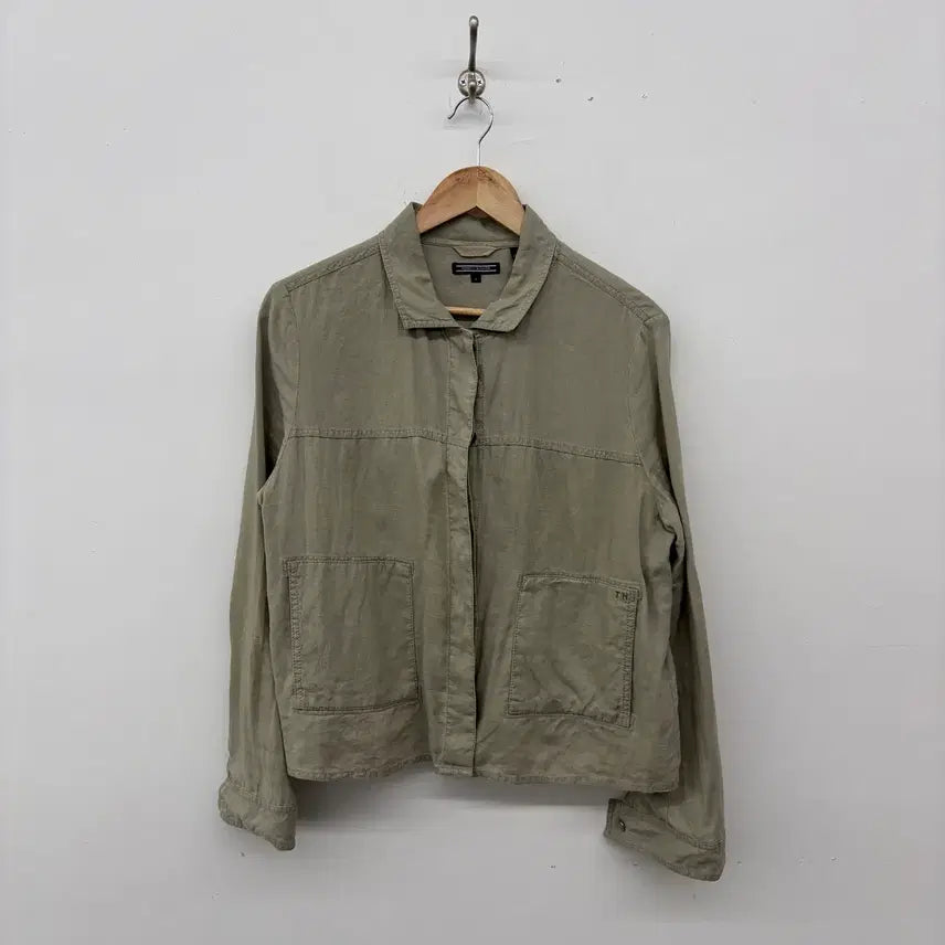 [BUNJANG] Tommy Hilfiger Linen Jacket Khaki Size M / 타미힐피거 린넨 자켓 카키색 공용M