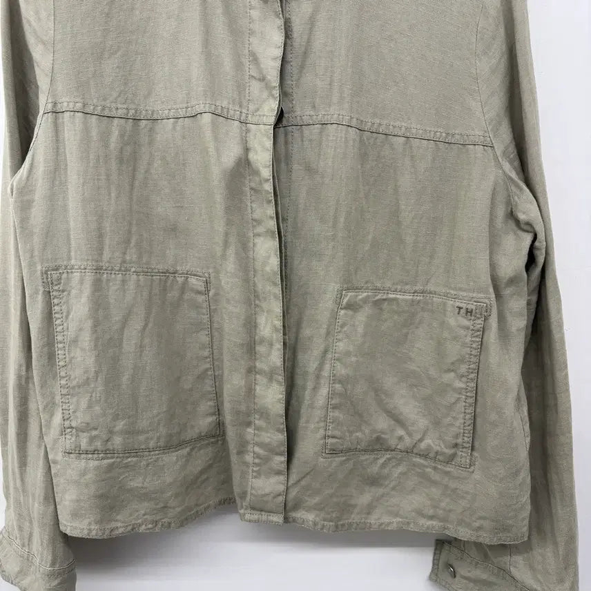 [BUNJANG] Tommy Hilfiger Linen Jacket Khaki Size M / 타미힐피거 린넨 자켓 카키색 공용M