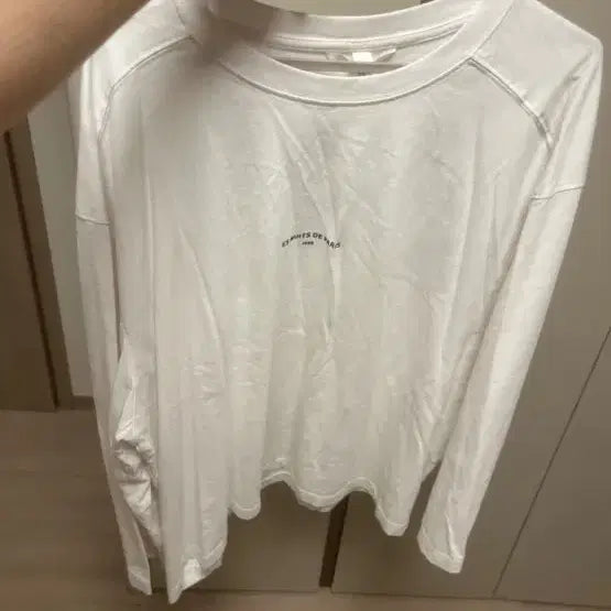 [BUNJANG] H&amp;M Long Sleeve T-Shirt - White, Size L / H&amp;M 티셔츠 L