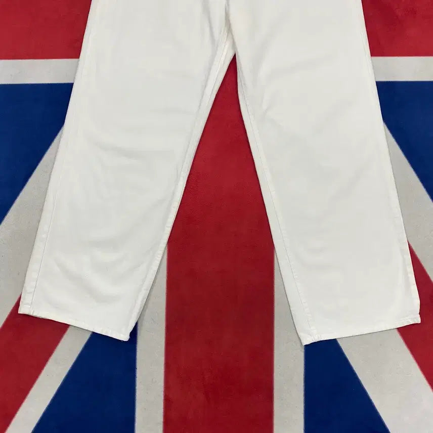 [BUNJANG] OOTJ Wide White Denim Pants - Size L / OOTJ 와이드 화이트 데님팬츠 L