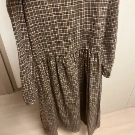 [BUNJANG] Roompecker Check Pattern Long One-Piece Dress / 룸페커 원피스