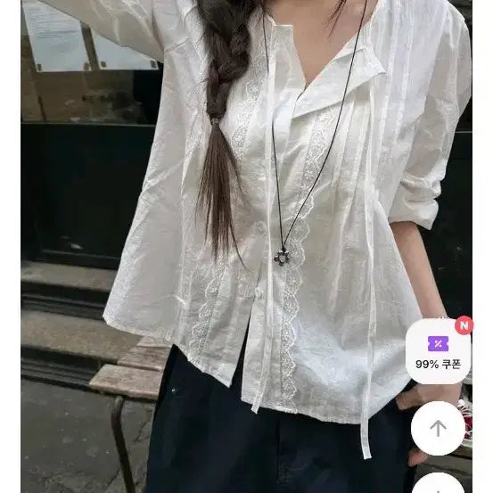 [BUNJANG] Pintuck Blouse / 핀턱블라우스/새상품