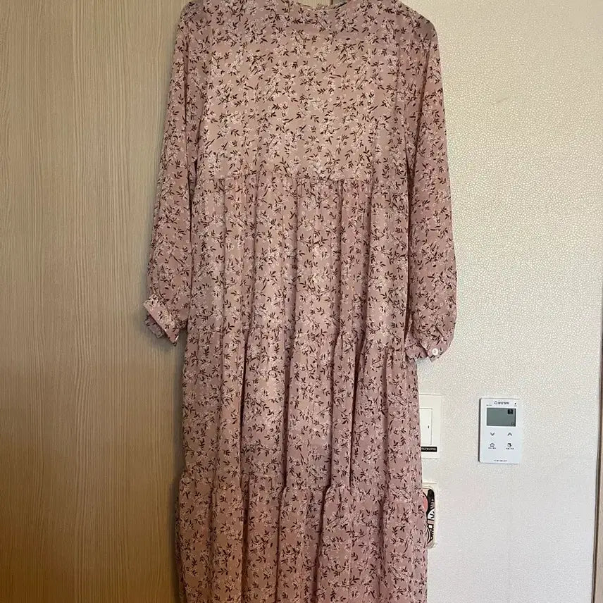 [BUNJANG] Chiffon Flower Tiered Long Dress / 프리 66-77가능) 쉬폰 플라워 캉캉 롱 원피스