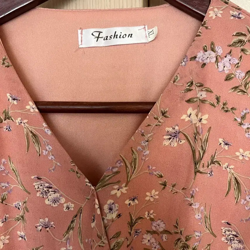 [BUNJANG] Chiffon Smoking Flower Long Dress XL (Fits 66-77) / XL 66-77가능 쉬폰 스모킹 플라워 롱 원피스
