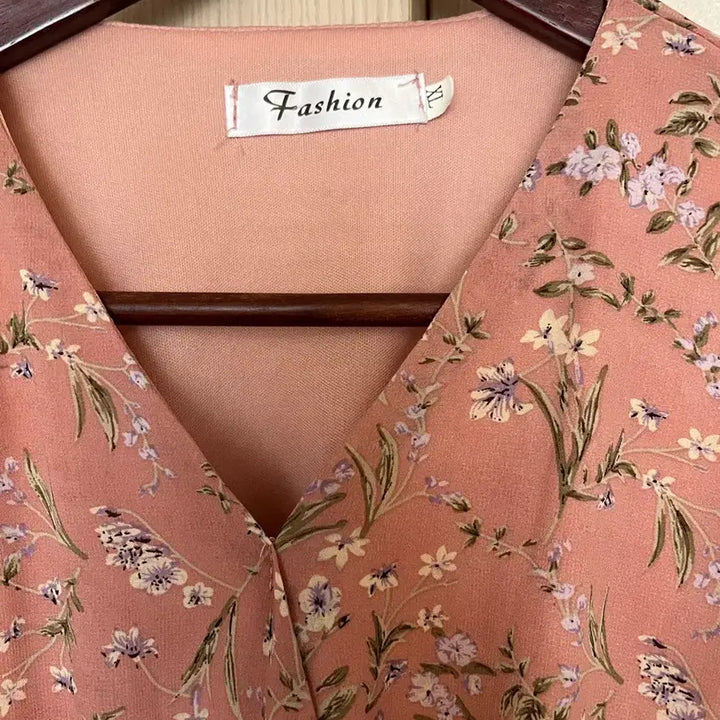 [BUNJANG] Chiffon Smoking Flower Long Dress XL (Fits 66-77) / XL 66-77가능 쉬폰 스모킹 플라워 롱 원피스