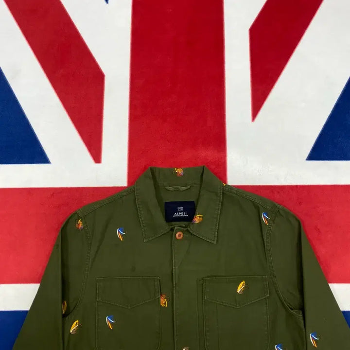 [BUNJANG] Aspesi Embroidered Shirt Jacket L / 아스페시 자수 셔츠자켓 L