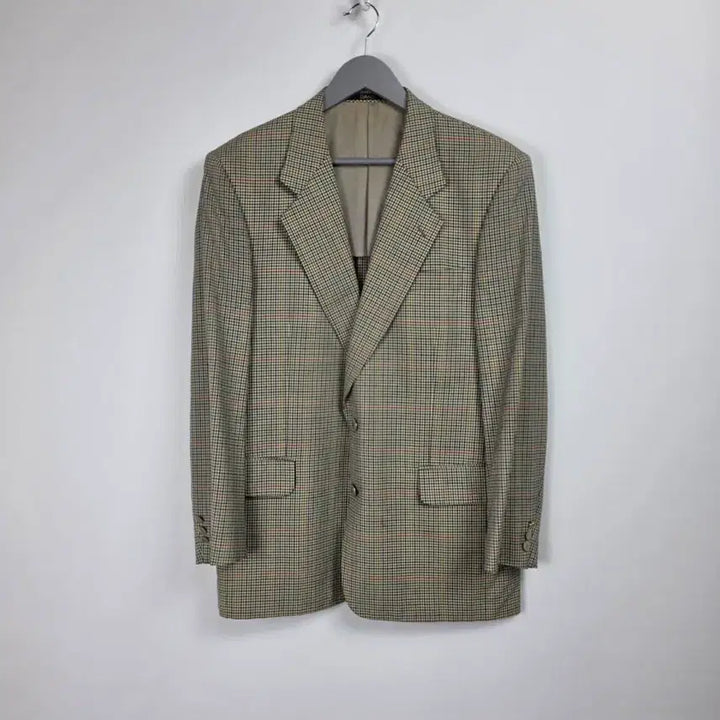[BUNJANG] Daks Beige Check Two-Button Blazer Vintage Jacket / 닥스 베이지 체크 투버튼 블레이저 빈티지 자켓  100-105. 0504