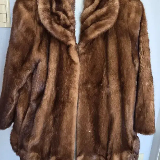 [BUNJANG] 100% Mink Fur Coat - Brown / 밍크(100%) 모피 코트 브라운