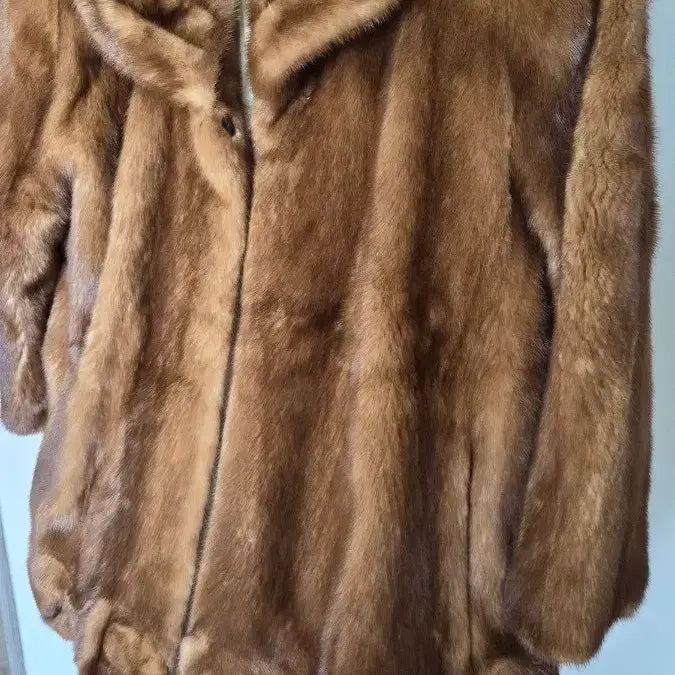 [BUNJANG] 100% Mink Fur Coat - Brown / 밍크(100%) 모피 코트 브라운