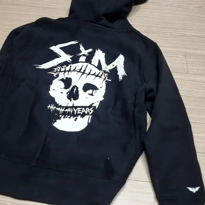 [BUNJANG] SiLENCE Raven Skull Horned Heavy Ounce Hoodie Black L / SiLENCE 까마귀 해골 뿔달린 블랙 헤비 온스 L 블랙