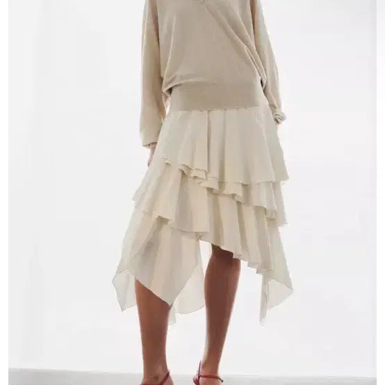 [BUNJANG] ZARA ZV Collection Fluid Frill Skirt / [ZARA] ZV 컬렉션 플루이드 프릴 스커트