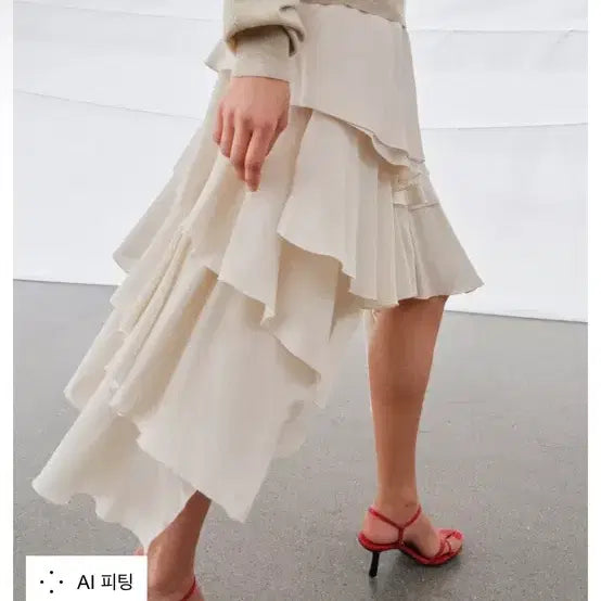 [BUNJANG] ZARA ZV Collection Fluid Frill Skirt / [ZARA] ZV 컬렉션 플루이드 프릴 스커트