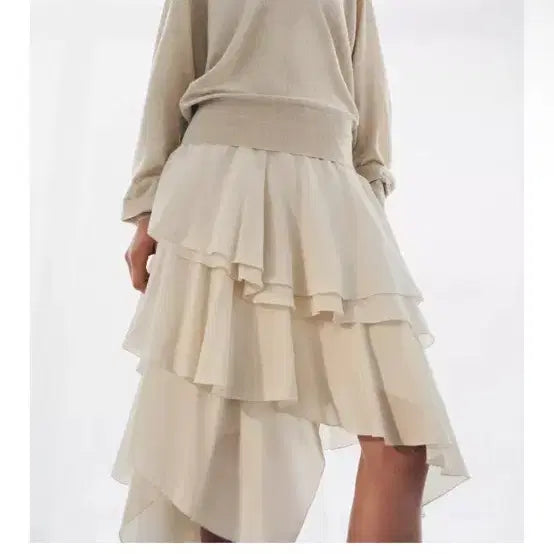 [BUNJANG] ZARA ZV Collection Fluid Frill Skirt / [ZARA] ZV 컬렉션 플루이드 프릴 스커트