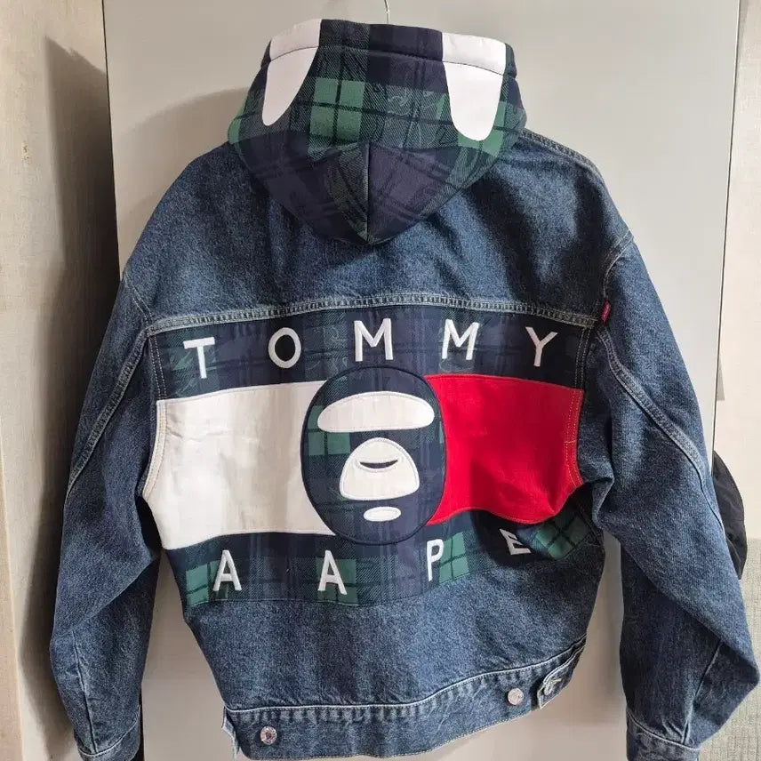 [BUNJANG] Tommy Hilfiger x BAPE Collaboration Denim Jacket / 타미힐피거 x 에이프 콜라보 데님 자켓 M