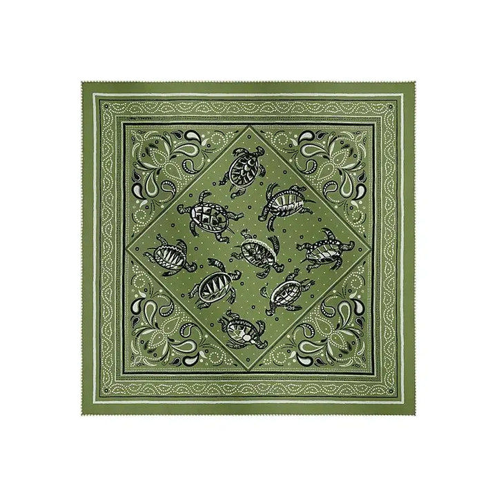[BUNJANG] Hermès Les Tortues Bandana 55 Silk Twill Scarf / 에르메스 Les Tortues 반다나 55 여성 스카프 H044352S