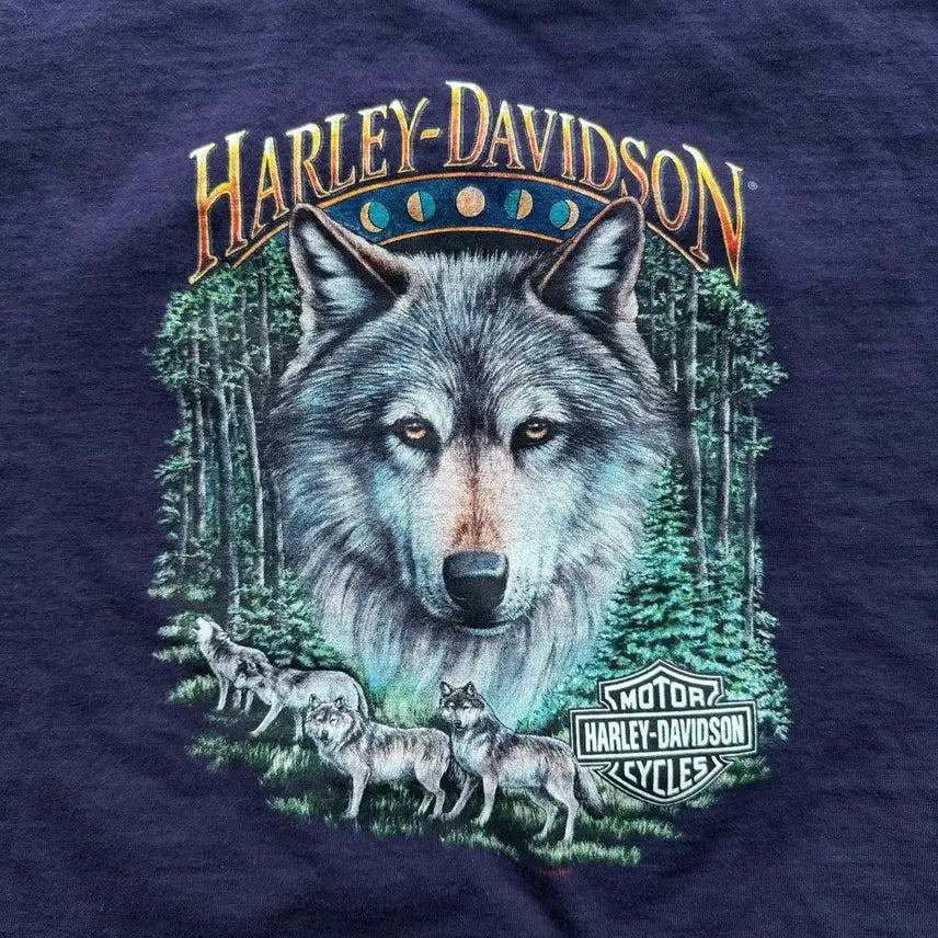 [BUNJANG] 1996 Made in USA Harley-Davidson Wolf T-Shirt XL / 1996 Made in USA 할리 데이비슨 울프 티셔츠