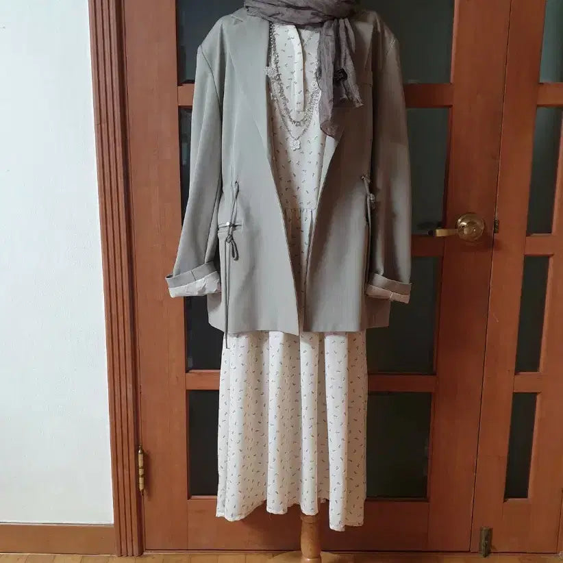 [BUNJANG] Shibuya Production Printed Long Dress / (새제품)시부야 제작 나염 롱원피스+레이스 목걸이
