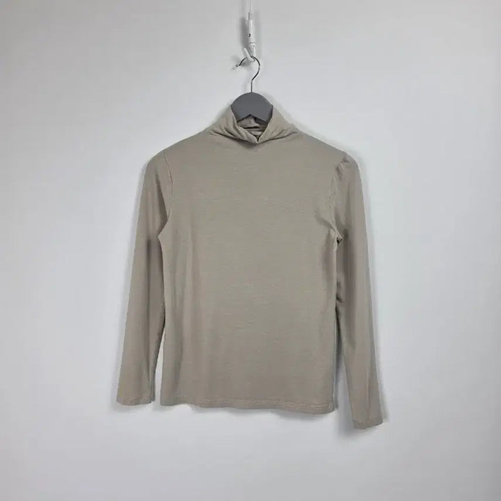 [BUNJANG] The Edge Beige Turtleneck Long Sleeve T-Shirt Women&