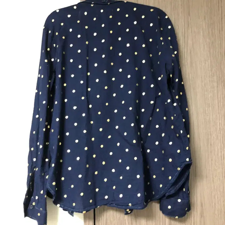 [BUNJANG] Bella Dahl Navy Gold Polka Dot Shirt / Bella Dahl 네이비 금색 포카닷 셔츠