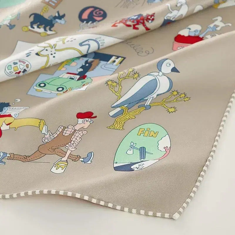 [BUNJANG] Hermès Carre Libre Silk Twill Scarf 70 Multicolore / 에르메스 Carre Libre 여성 스카프 70 H984212S 02