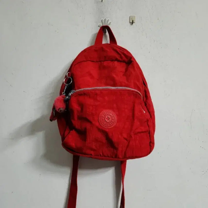 [BUNJANG] Kipling Red Backpack Bag / 키플링 빨간색 백팩 가방