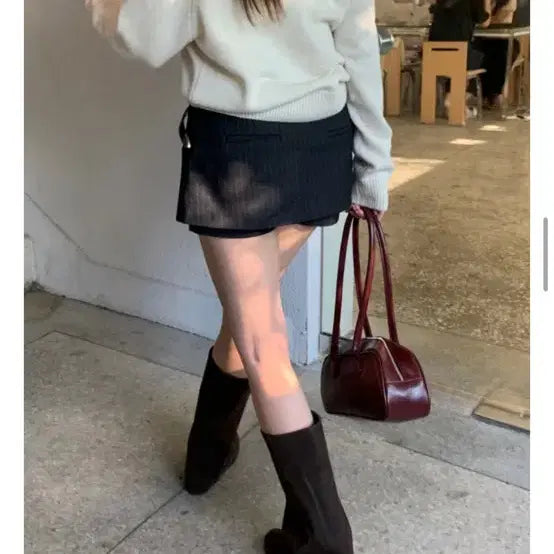 [BUNJANG] Black Folded Boots / 폴드 부츠 블랙