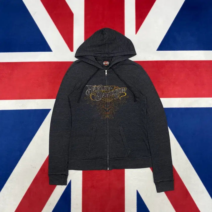 [BUNJANG] Harley-Davidson Fitted Hoodie Zip-up / 할리데이비슨 딱붙핏 후드집업 실측 55-66