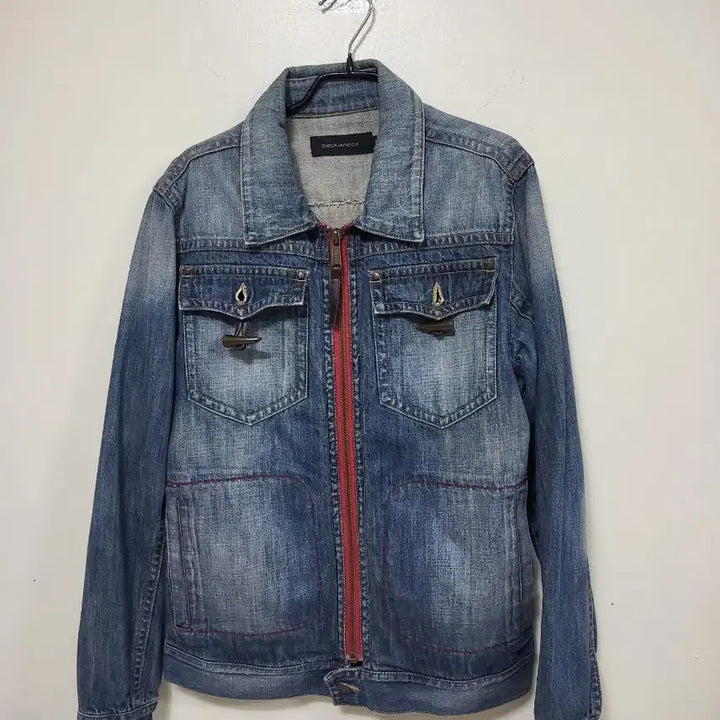 [BUNJANG] Dsquared2 Denim Jacket Red Zipper Detail / Dsquared2 데님 자켓 레드 지퍼 디테일.260501