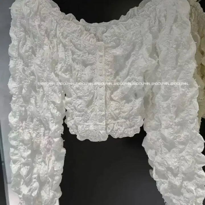 [BUNJANG] Endorphin Reversible Blouse Ivory / 엔돌핀 리버블블라우스 아이보리