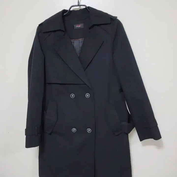 [BUNJANG] JISEN BLACK Double Button Trench Coat / 지센블랙 더블 버튼 트렌치 코트.260501