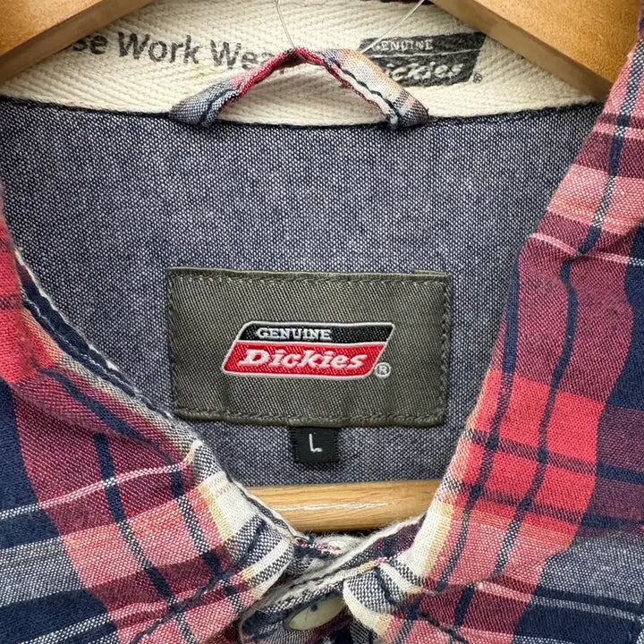 [BUNJANG] Dickies Red/Navy Check Short Sleeve Western Shirt Women&