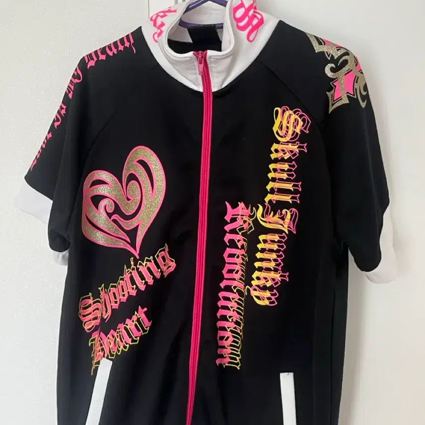 [BUNJANG] Gyaru Style Short Sleeve Hoodie / 갸루 반팔 집업