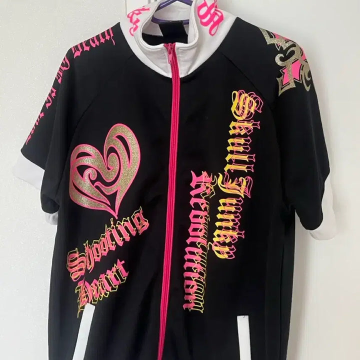 [BUNJANG] Gyaru Style Short Sleeve Hoodie / 갸루 반팔 집업