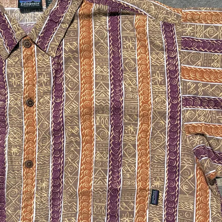 [BUNJANG] 90s Patagonia Organic Cotton Pattern Short Sleeve Shirt / 90s 파타고니아 반팔 패턴 셔츠