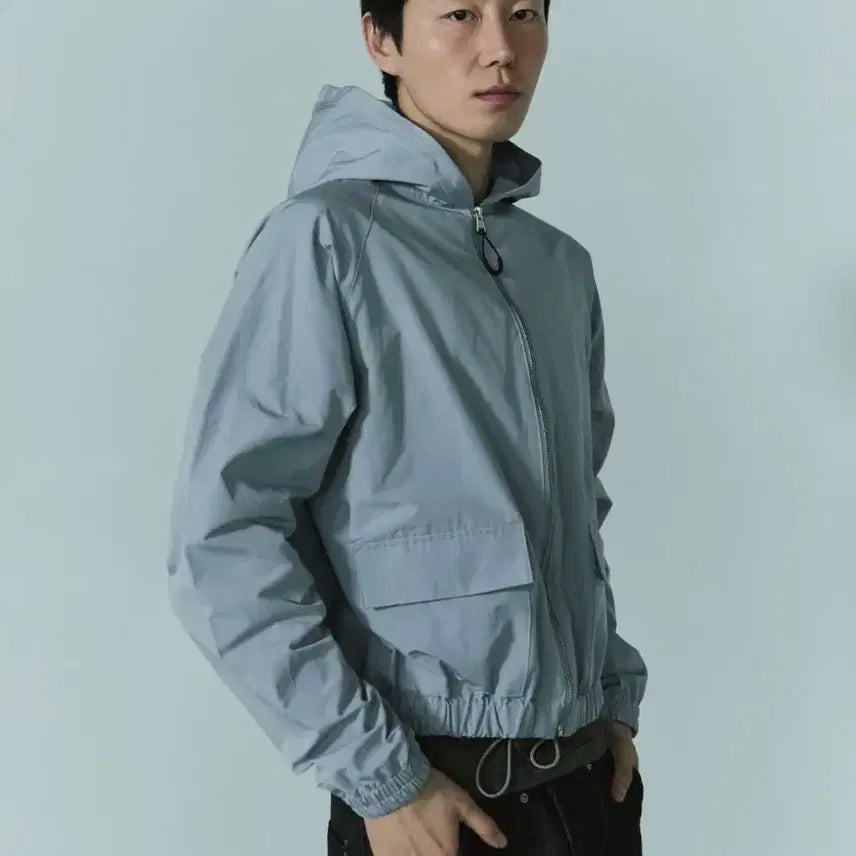 [BUNJANG] Blue Sunflower City Hooded Windbreaker Blue / 블루썬플라워 시티 후드 윈드브레이커 [블루]