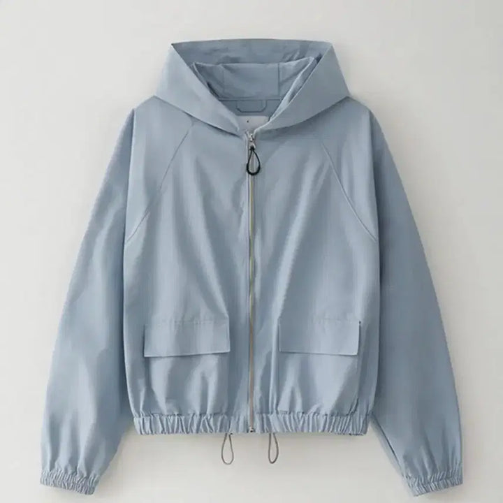 [BUNJANG] Blue Sunflower City Hooded Windbreaker Blue / 블루썬플라워 시티 후드 윈드브레이커 [블루]