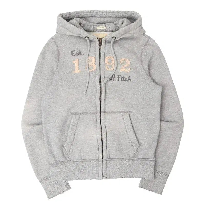 [BUNJANG] Abercrombie &amp; Fitch Grey 1892 Heavy Hooded Zip-Up Jacket / 아베크롬비 그레이 1892 헤비 후드집업