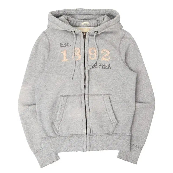 [BUNJANG] Abercrombie &amp; Fitch Grey 1892 Heavy Hooded Zip-Up Jacket / 아베크롬비 그레이 1892 헤비 후드집업