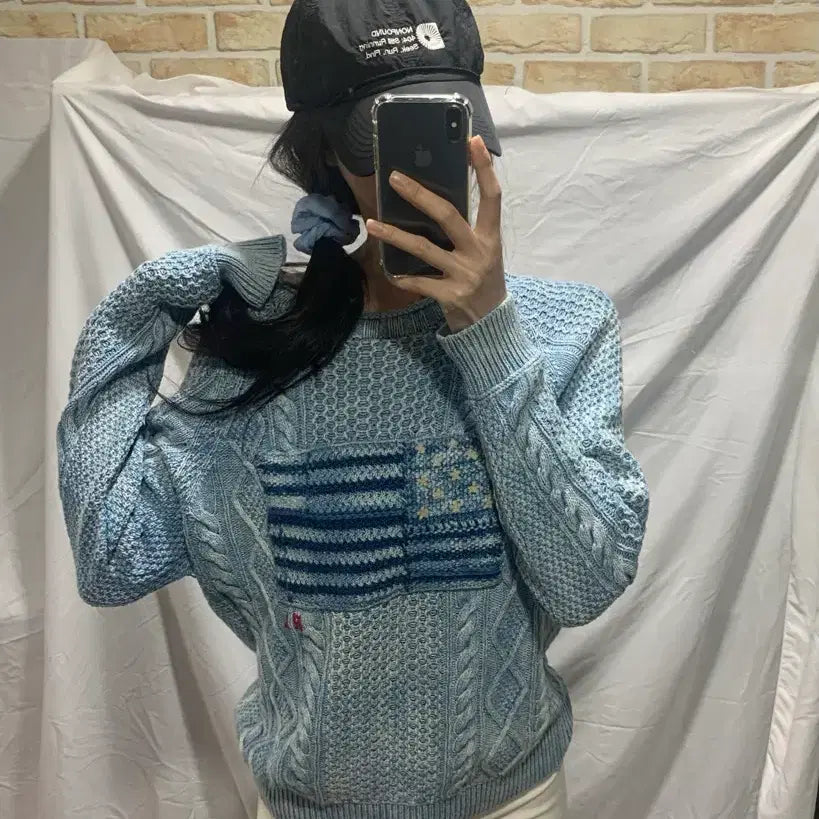 [BUNJANG] Polo Ralph Lauren American Flag Knit Sweater / 폴로 랄프로렌 성조기니트