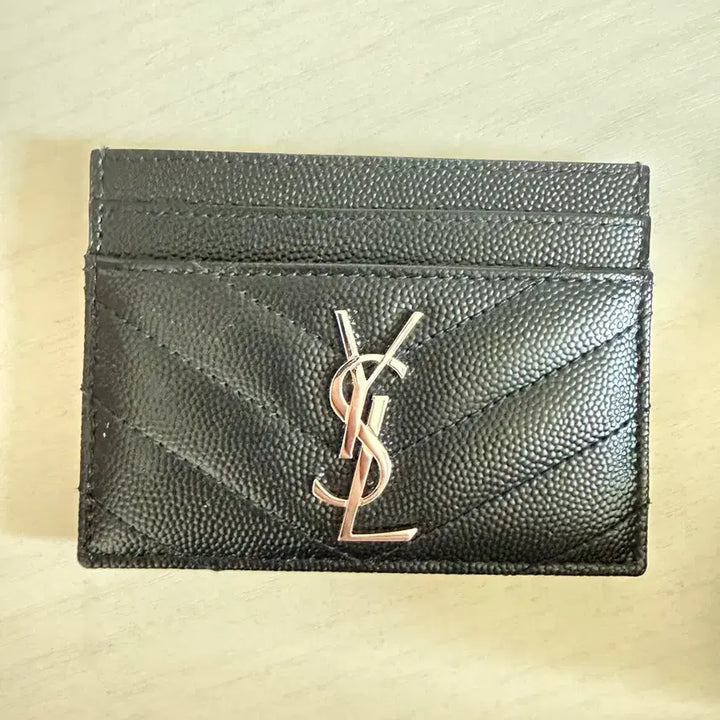 [BUNJANG] Saint Laurent Black Card Holder / 생로랑 카드지갑 블랙{새상품급}