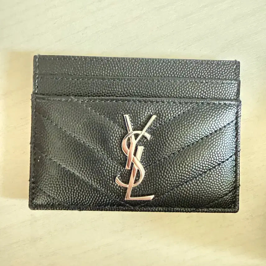 [BUNJANG] Saint Laurent Black Card Holder / 생로랑 카드지갑 블랙{새상품급}